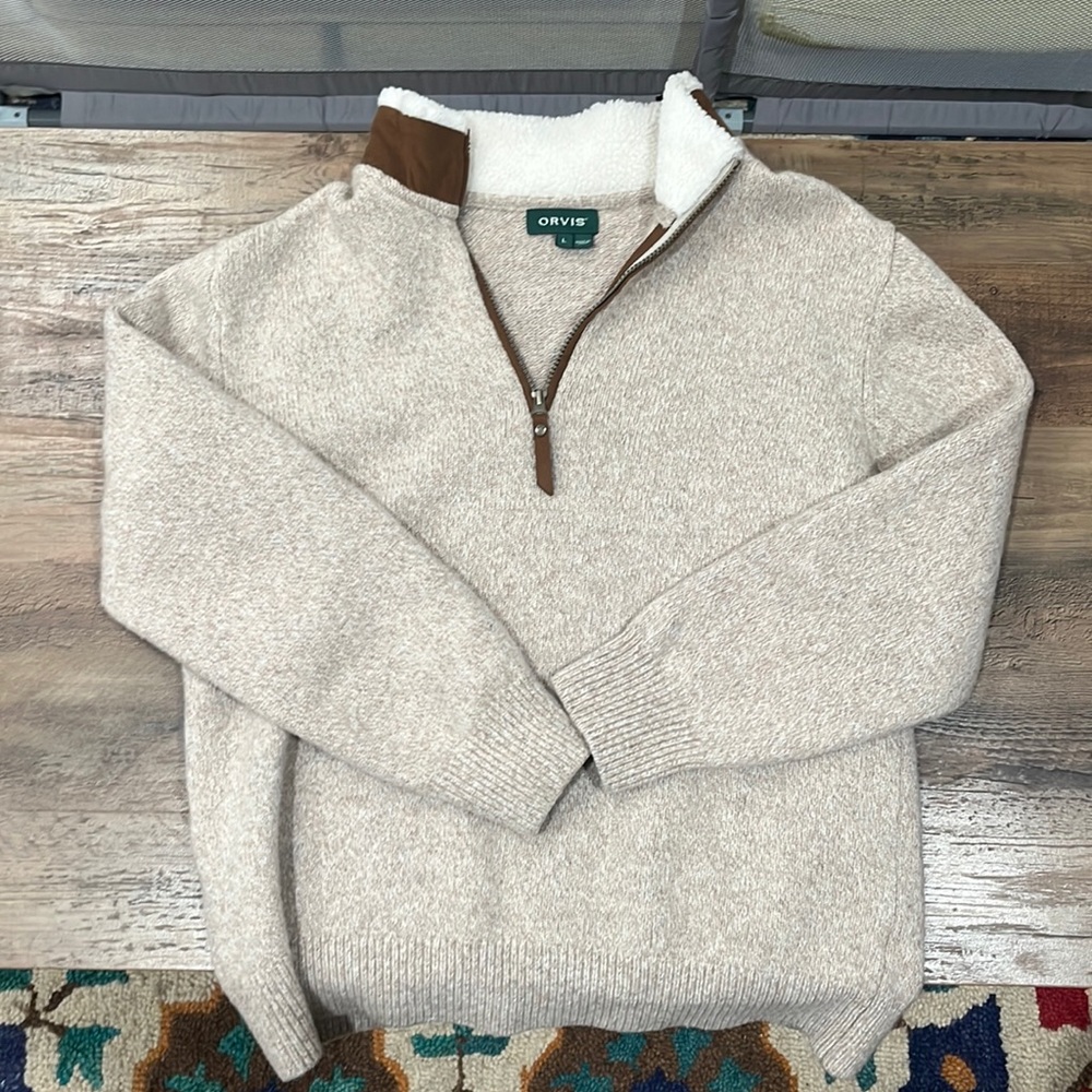 SOLD Orvis Wool Quarter Zip